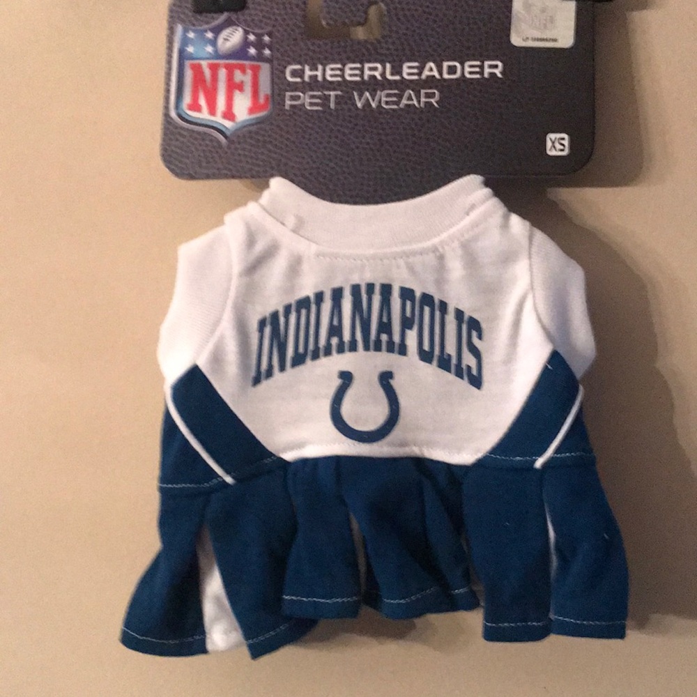 NFL  Dog Cheerleader Pet Wear Indianapolis Colts- NWT Size XS